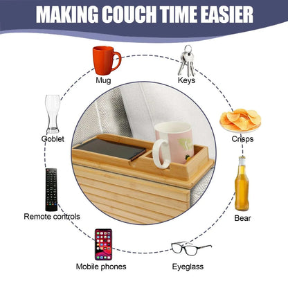 Couch Cup Holder Bamboo Wood Sofa